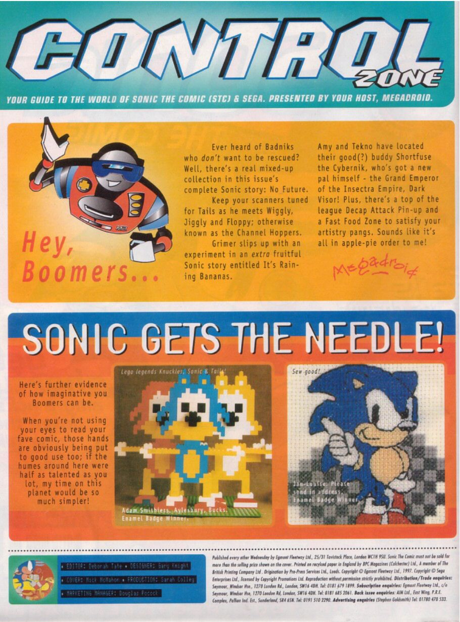 Sonic - The Comic Issue No. 112 Page 1